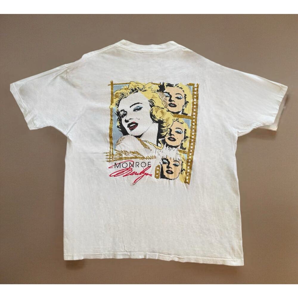 1990’s Diamond Dust Single Stitch Marilyn Monroe Promo Tshirt XL Back Graphic